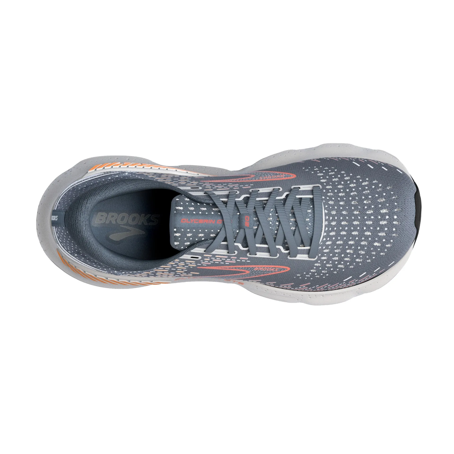 Brooks | Glycerin GTS 20 | Men's | Grey/Chili Oil/Orange