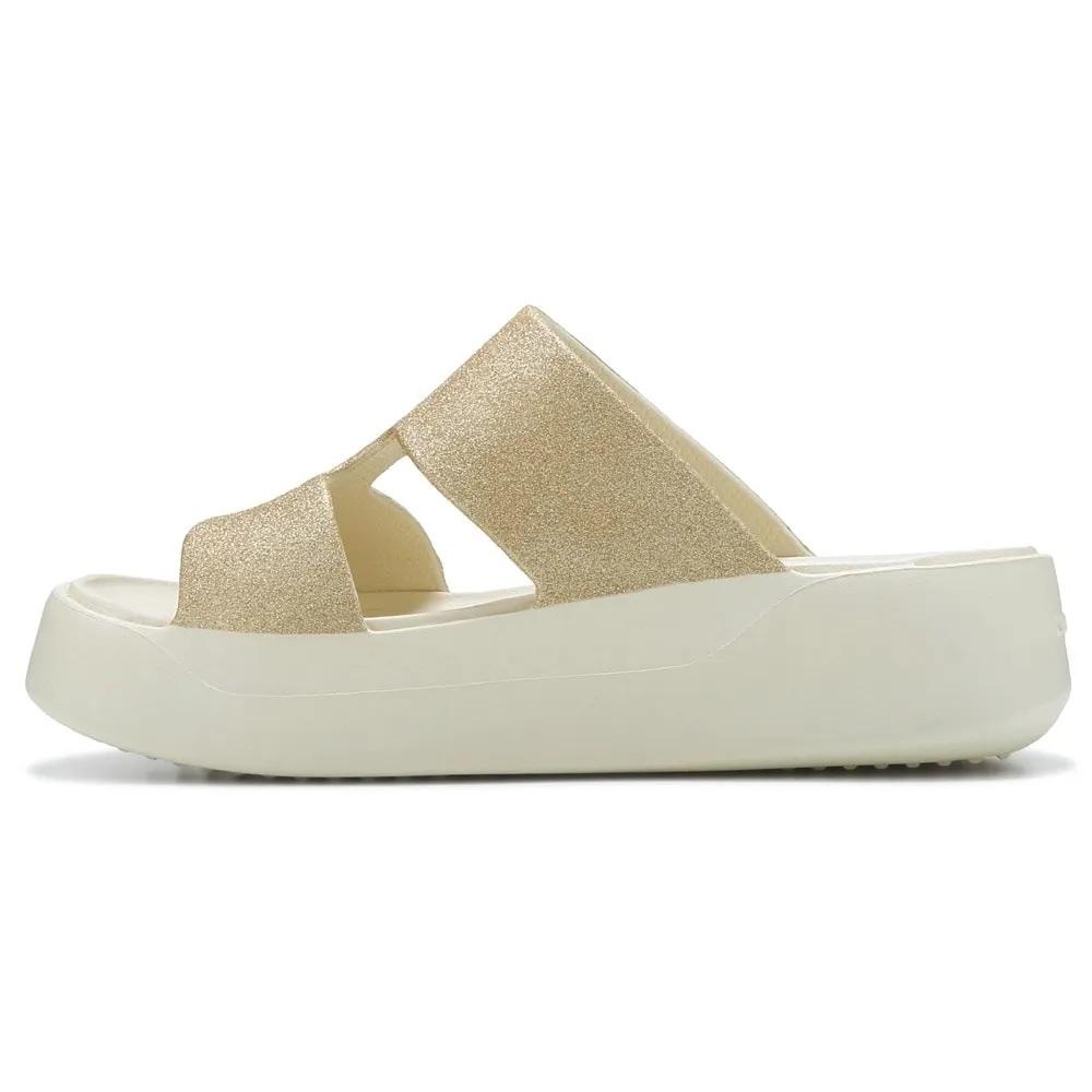 Crocs Women's H-Strap Platform Slides, Stucco