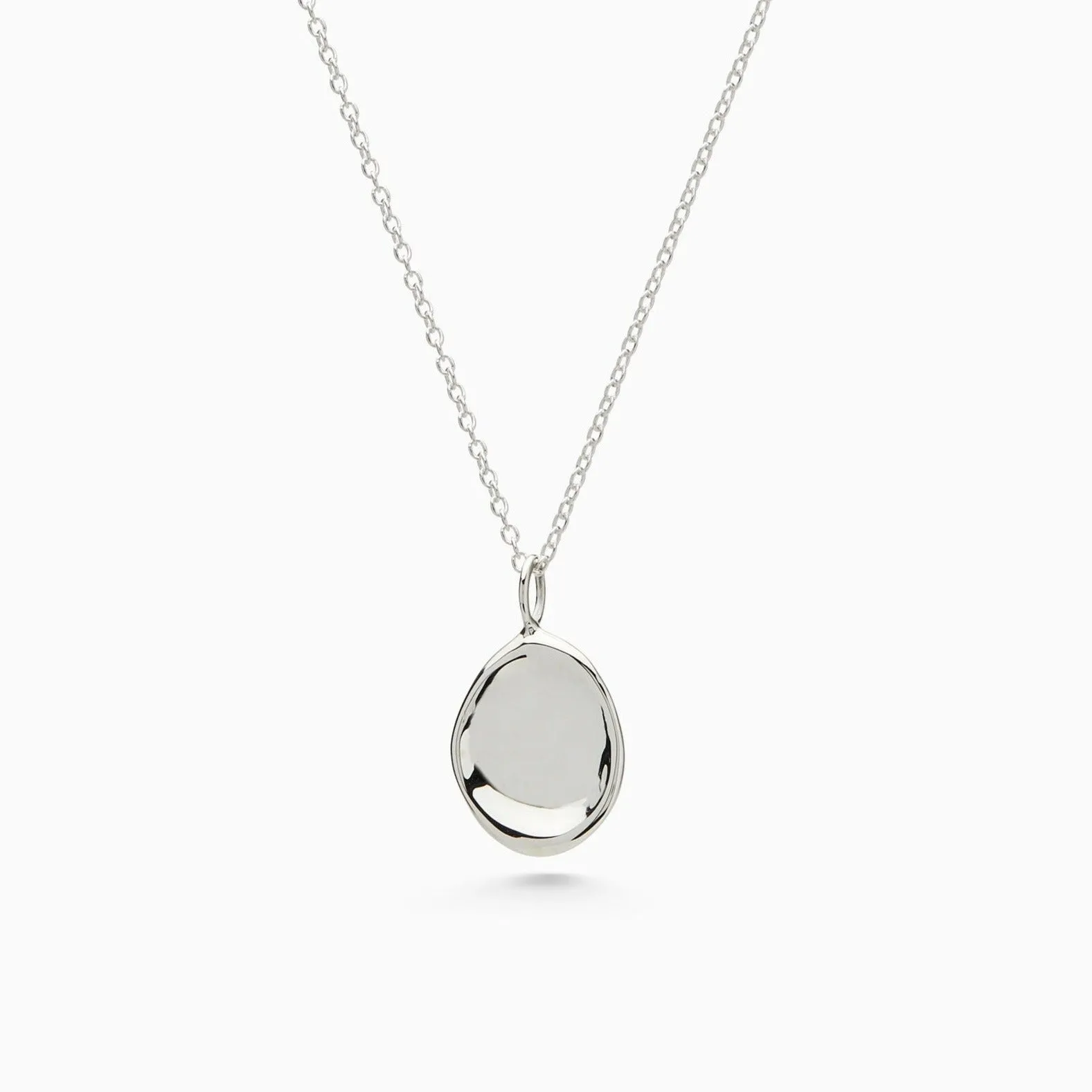 Custom Engraved Pendant | White Gold