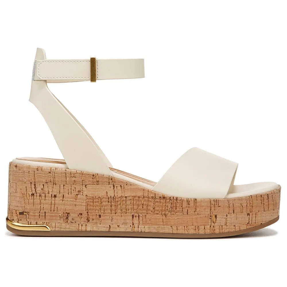 Franco Sarto Women's Terry Cork Platform Sandals, White