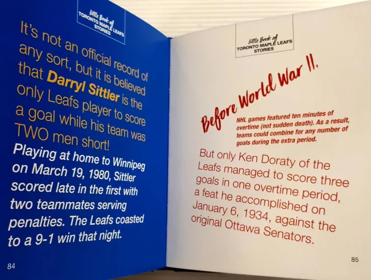 LITTLE BOOK OF TORONTO MAPLE LEAF STORIES - Andrew Podnieks
