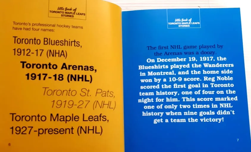 LITTLE BOOK OF TORONTO MAPLE LEAF STORIES - Andrew Podnieks
