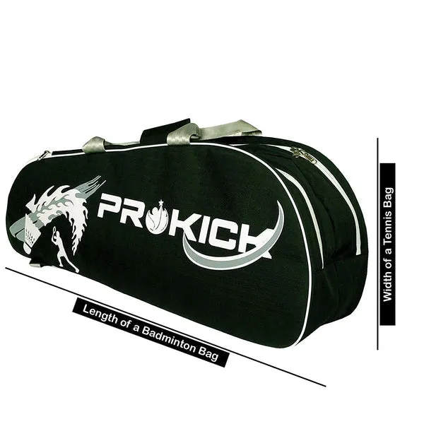 Prokick Double Zipper Badminton/Tennis Kit Bag