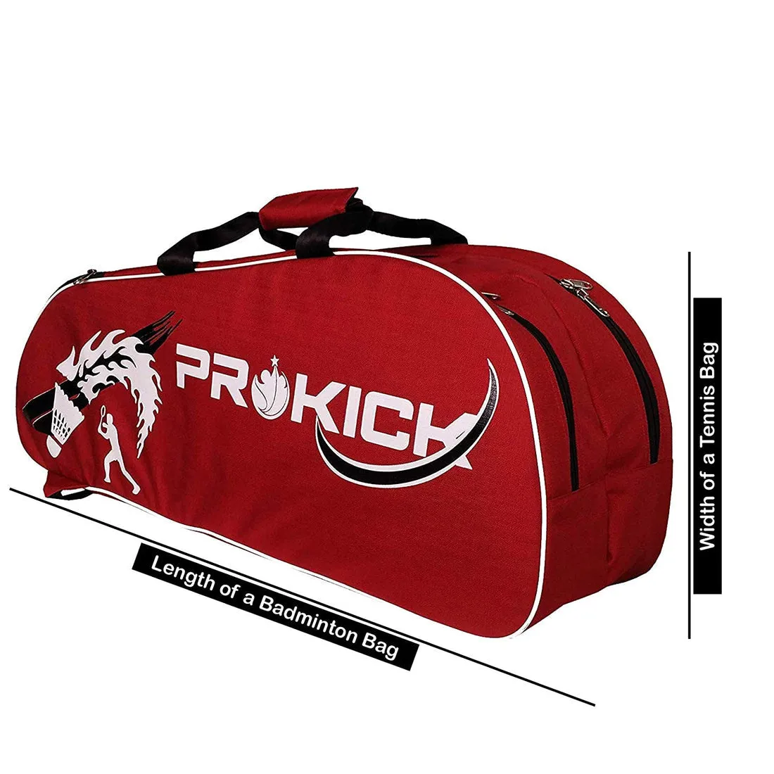 Prokick Double Zipper Badminton/Tennis Kit Bag