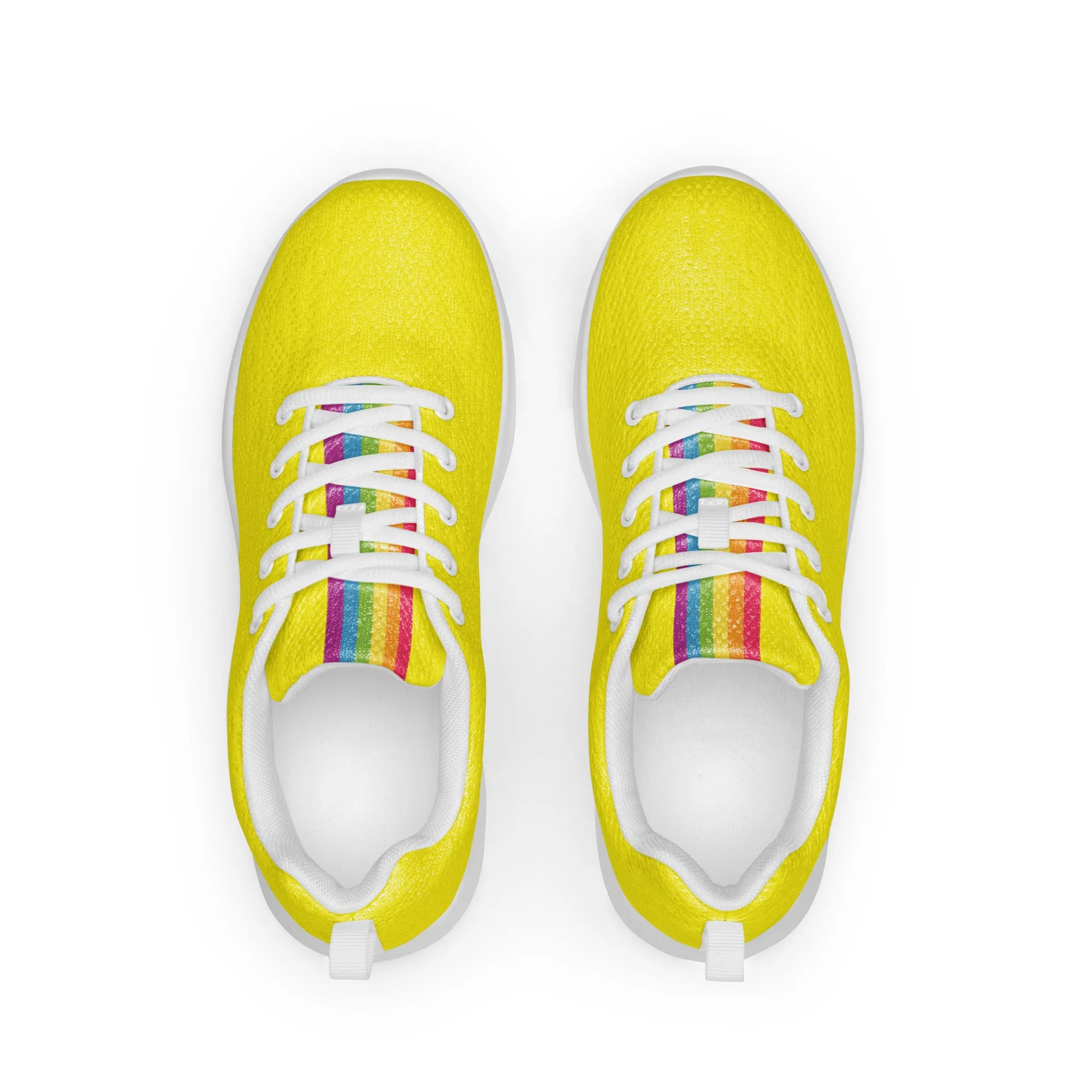 Yellow Rainbow Pride Flag Trainers (male sizes)