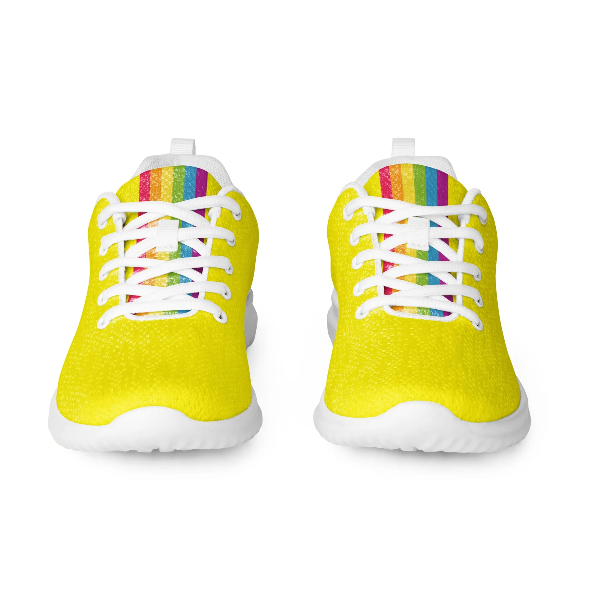 Yellow Rainbow Pride Flag Trainers (male sizes)