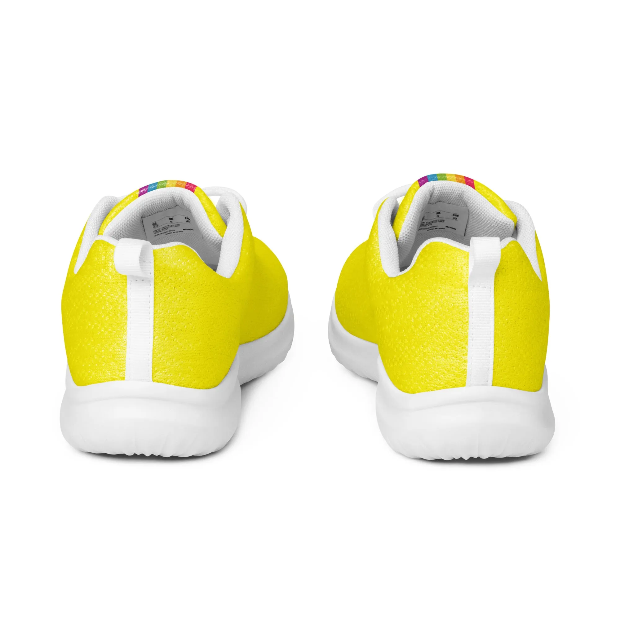 Yellow Rainbow Pride Flag Trainers (male sizes)